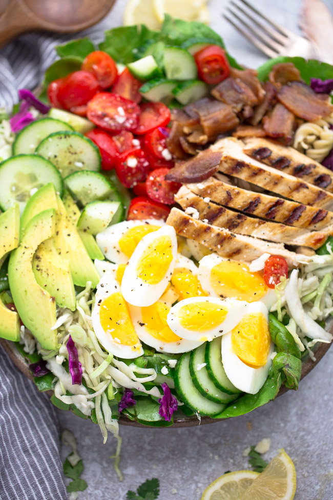 Low Carb Chicken Cobb Salad - Life Made Keto