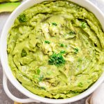 Low Carb Guacamole - this homemade recipe is the perfect party dip and keto, paleo and Whole 30 snack. Pairs perfect with fajitas, salads or by the spoonful.