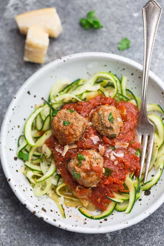 Zoodles with Meatballs - Life Made Keto