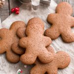 Top view of 5 low carb gingerbread man cookie